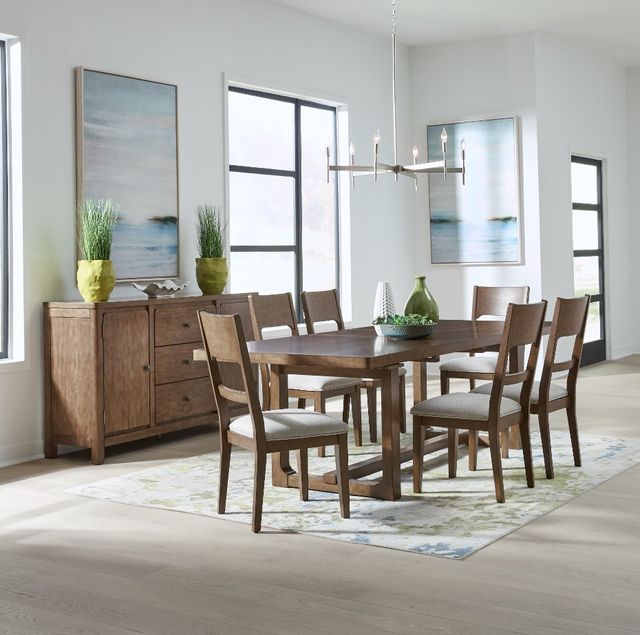 Liberty Furniture Harmony 7-Piece Brownstone/Oatmeal Dining Set-1
