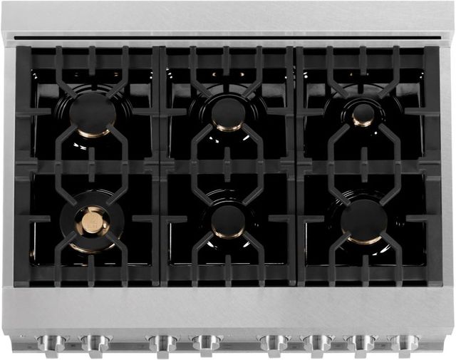 ZLINE 36" Satin Stainless Steel Pro Style Dual Fuel Range-3