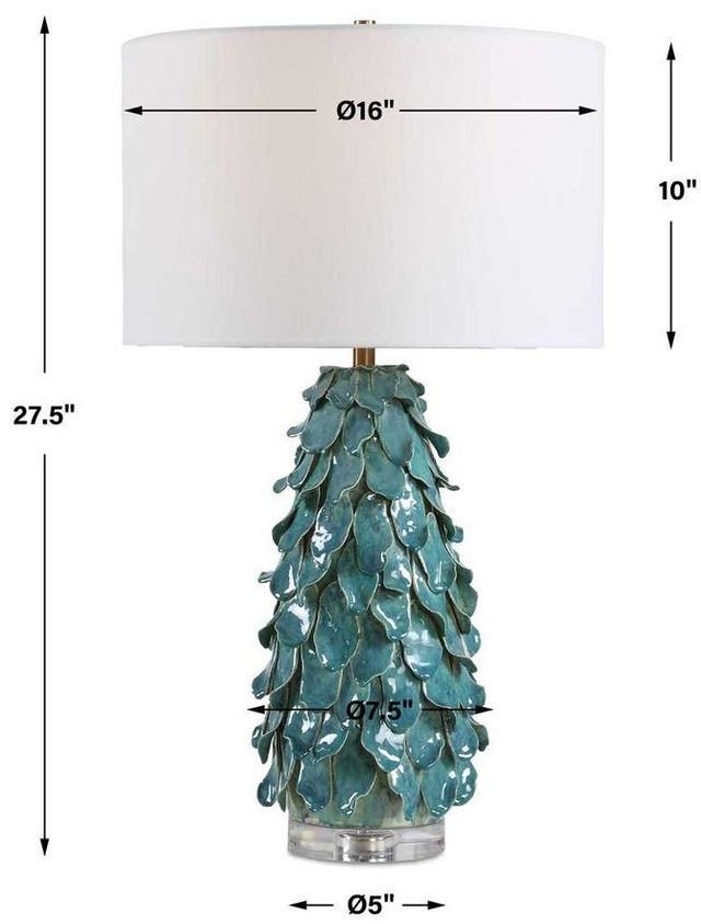 Uttermost® Mina Teal Blue Table Lamp-2