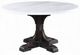 ACME Furniture Gerardo White Round Dining Table with Weathered Espresso Base-0