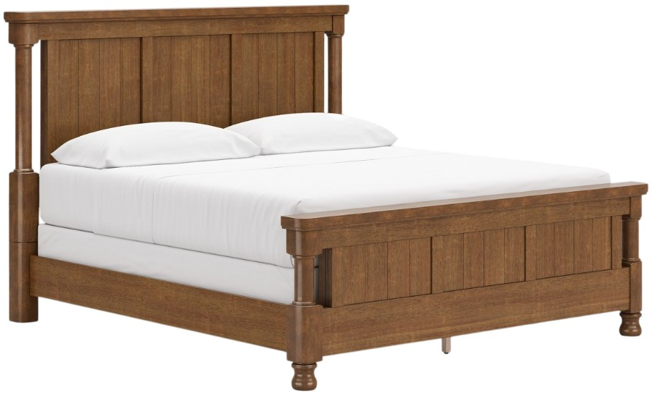 Signature Design by Ashley Rowlenstown California King Poster Bed - Thumbnail 2