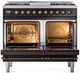 Ilve® Nostalgie II Series 40" Glossy Black Pro Style Dual Fuel Range-1