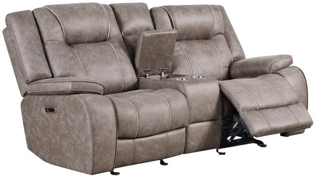 Parker House® Blake Desert Taupe Reclining Console Loveseat-2