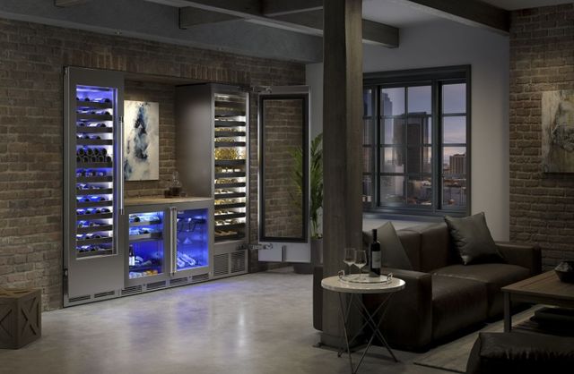 Perlick® Marine & Coastal Series 24" 5.2 Cu. Ft. Stainless Steel Glass Door Built-In Wine Reserve-1