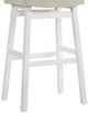 Armen Living Lenon 4-Piece Dune Cloud/White Barstool Set-4