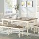 Winners Only® Torrance Gray/White Dining Bench-2