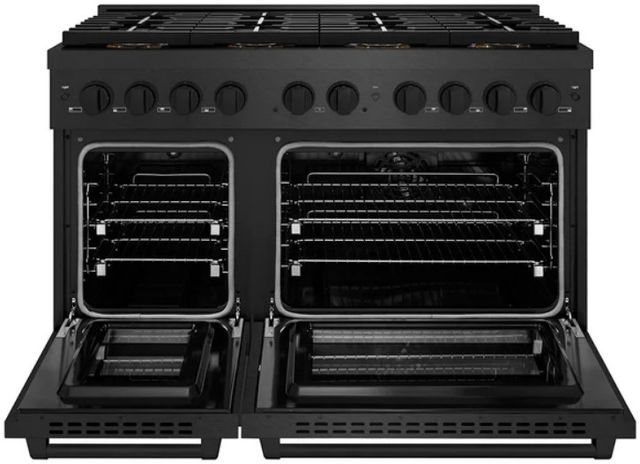 ZLINE Paramount 48" 6.7 cu. ft. Black Satin Stainless Steel Paramount Dual Fuel Range with 8 Burner DuoPro™ Cooktop and Dual Ovens-1