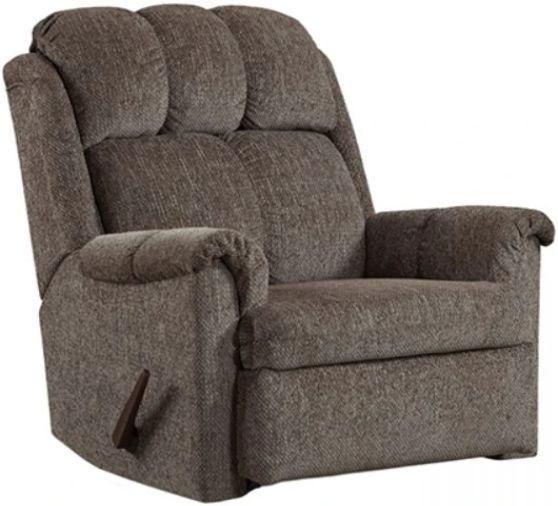 American Wholesale Furniture Tahoe Gray Rocker Manual Recliner-0