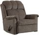 American Wholesale Furniture Tahoe Gray Rocker Manual Recliner-0
