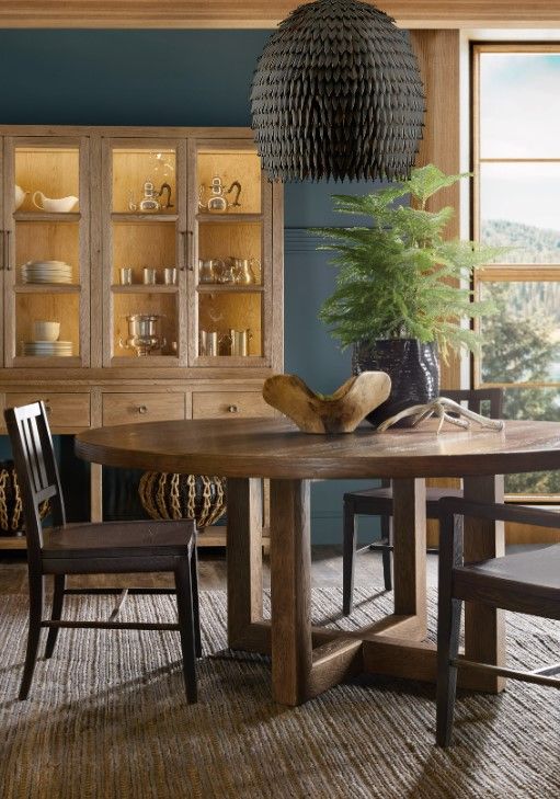 Hooker® Furniture Driftwood Burnt Timber Splatback Dining Arm Chair-1