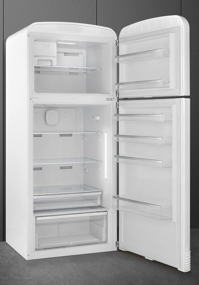 Smeg 50's Retro Style 31 in. 19.3 Cu. Ft. White Top Freezer Refrigerator-3