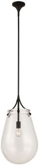 Uttermost® Dewdrop Clear/Matte Black Pendant-0