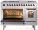 Ilve® Nostalgie II Series 48" Stainless Steel Pro Style Dual Fuel Range-2