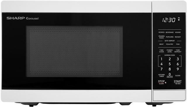 Sharp® 0.7 Cu. Ft. 700W White Countertop Microwave-0
