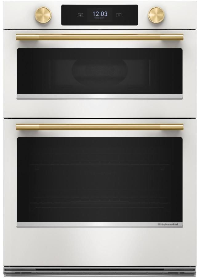 KitchenAid® 30” White Oven/Micro Combo Electric Wall Oven-0