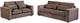 Coaster® Amador 2-Piece Chocolate Fabric Upholstered Track Arm Sofa Set-0