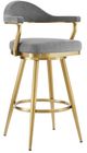 Armen Living Justin Anchor Gray/Gold Swivel Bar Stool-0