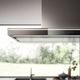 Falmec Lumina NRS 36" Scotch Brite Stainless Steel & Black Glass Island Range Hood-4