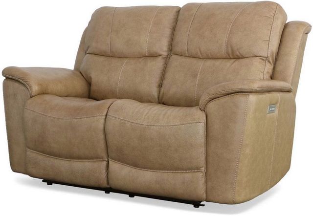 Flexsteel® Cade Beige Power Reclining Loveseat with Power Headrests and Lumbar-2