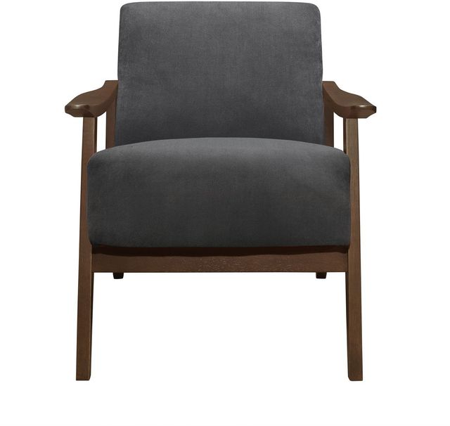 Mazin Furniture Carlson Dark Gray Upholstered Accent Chair-1