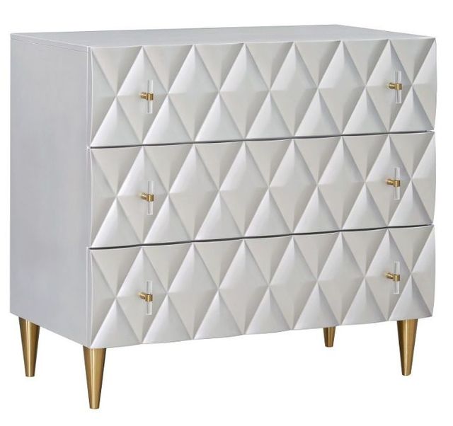 ACME Furniture Anson Champagne/Metallic Silver Console Cabinet-0