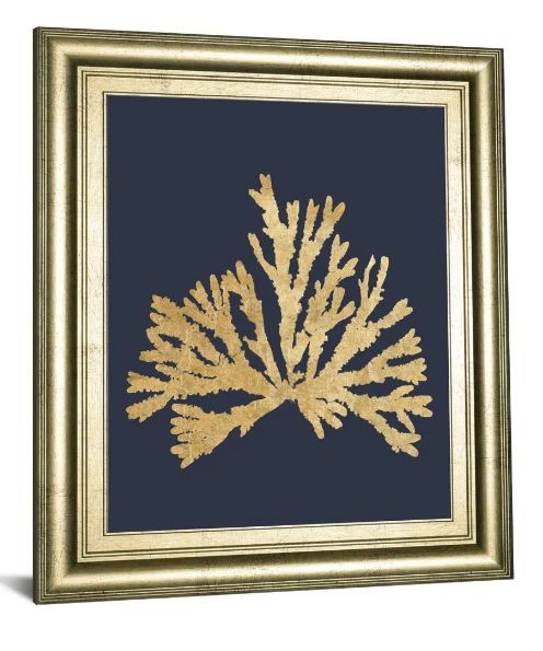 Classy Art Pacific Sea Mosses IV Indigo by Wild Apple Portfolio Wall Art-1