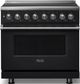 Viking® 5 Series 36" Onyx Pro Style Induction Range with Polished Chrome Trim-0