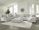 American Wholesale Furniture Cloud Heights 4-Piece Silver U-Shape Sectional and Chaise-1
