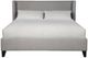 Century® Customizable Details Wing Upholstered Wing Low Headboard California King Panel Bed-1