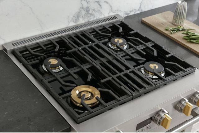 Monogram® Statement Collection 30" Stainless Steel Pro Style Natural Gas Range-5
