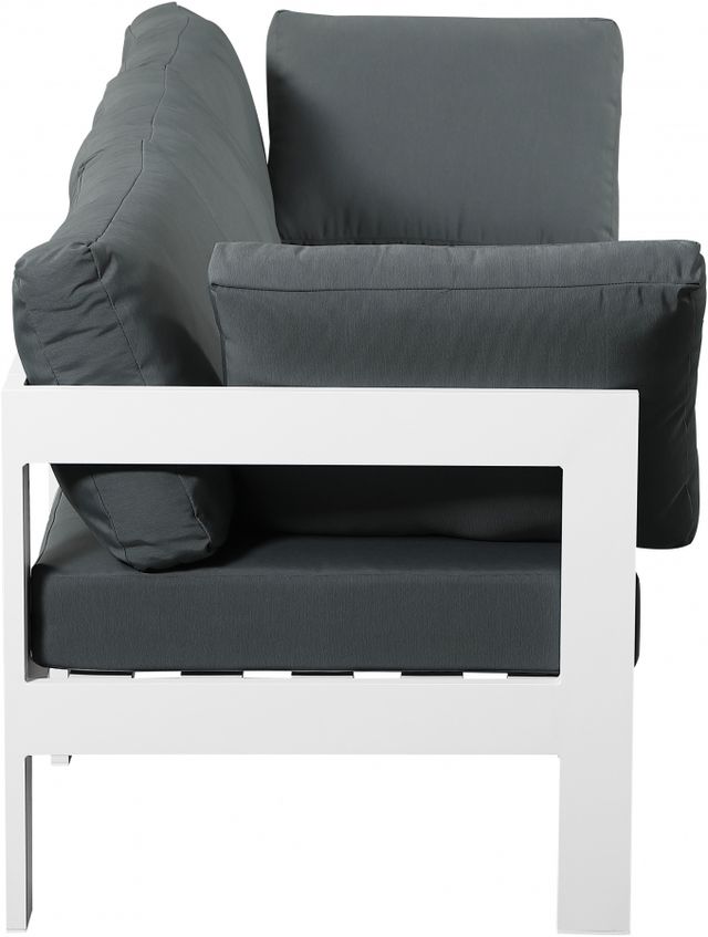 Meridian Furniture Nizuc 3-Piece Gray/White Aluminum/Fabric Outdoor Patio Modular Sofa-2