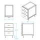 Kalamazoo™ Outdoor Gourmet Signature Series 21" Stainless Steel Storage Cabinet with Three Drawer-1