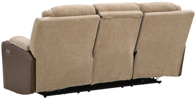 Signature Design by Ashley® Mixed Motion Brownstone Power Reclining Sofa with Adjustable Headrest-3