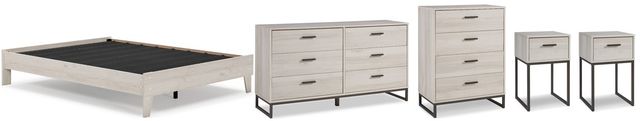 Signature Design by Ashley® Socalle 5-Piece Light Natural Full Platform Bed Set-0