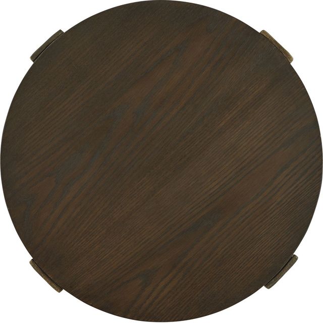 Signature Design by Ashley® Balintmore Brown Round End Table with Antique Gold Gase-2
