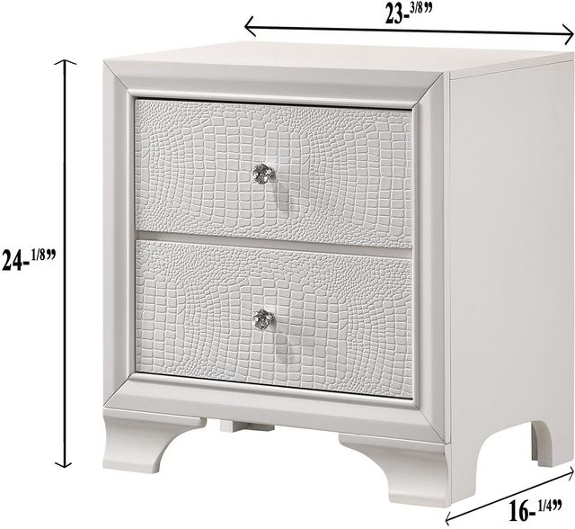 Crown Mark Lyssa Frost Nightstand-2