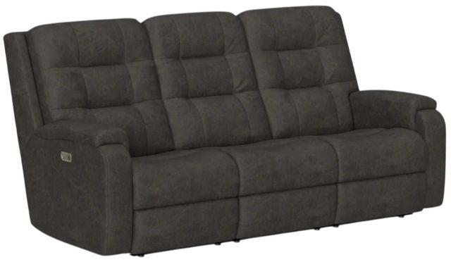 Flexsteel® Customizable Arlo Leather Power Reclining Sofa with Power Headrest and Lumbar-3