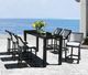 CabanaCoast® Customizable Millcroft Aluminum 56'' Outdoor Console Table-1