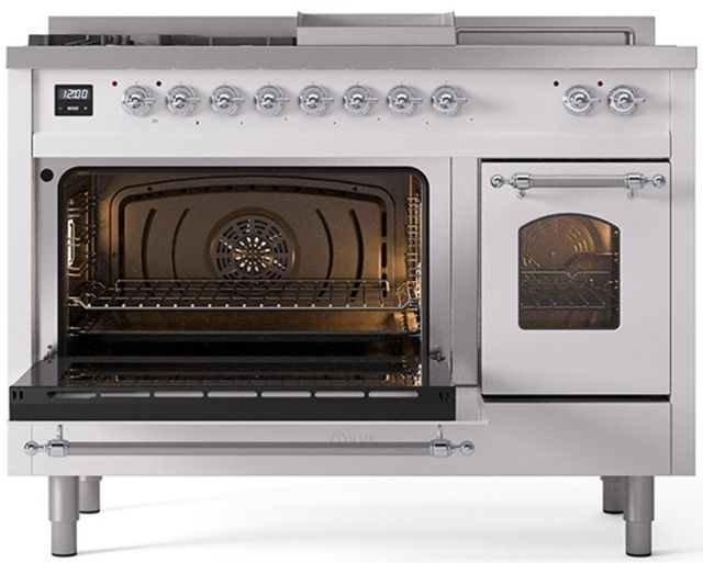 Ilve® Nostalgie II Series 48" Custom RAL Color Pro Style Dual Fuel Range-2