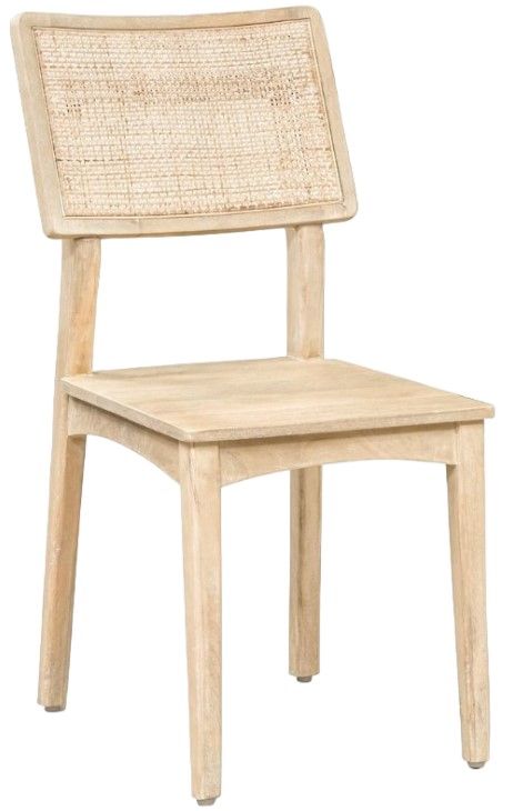 Home Trends & Design Casablanca Natural White Dining Chair-0