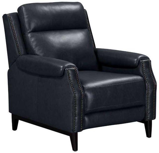 Liberty Furniture Rawling York Navy Leather Manual Pushback Recliner-0