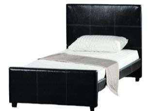 Milton Greens Stars Black Twin Upholstered Platform Bed-0