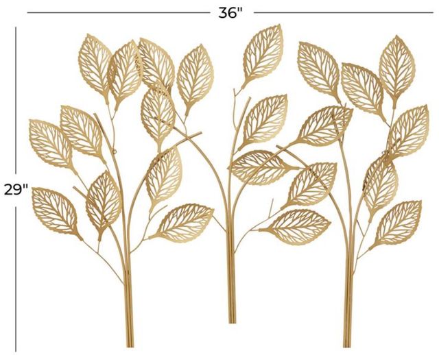 Deco Marche Gold Leaf Wall Decor-2