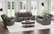 Elements International Marisol Aviarah Gray Manual Reclining Sofa-1