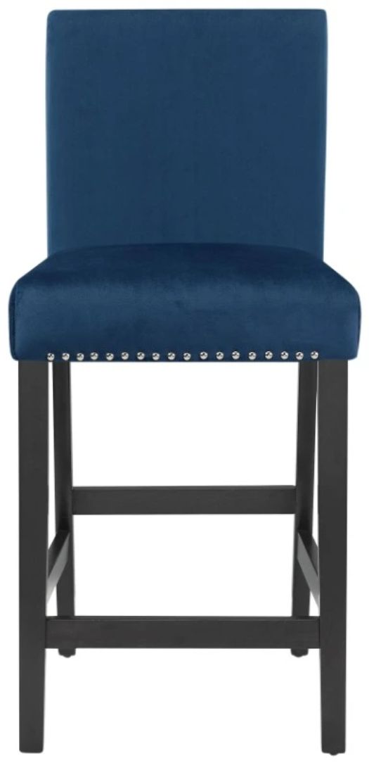 New Classic® Home Furnishings Celeste Blue/Espresso Counter Chair-2