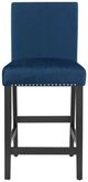 New Classic® Home Furnishings Celeste Blue/Espresso Counter Chair-2