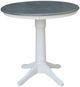 John Thomas Furniture® Dining Essentials Heather Gray/White Dining Table with Extension-0