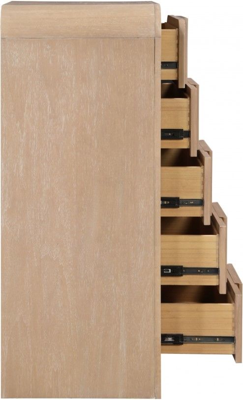 Meridian Furniture Fluted Natural Chest-2