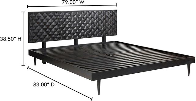 Moe's Home Collection Pablo Black King Panel Bed-2