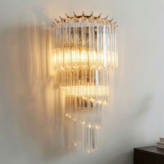 Michael Amini® Spiral Clear 5-Light Wall Sconce-1